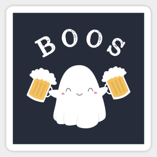 Funny Halloween Boos Beer Pun T-Shirt Sticker